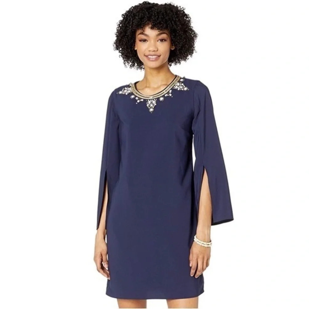 NWT Lilly Pulitzer Anastasia Stretch Dress in True Navy size 4